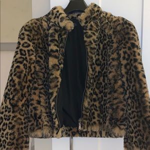 ZARA Leopard Fur Jacket